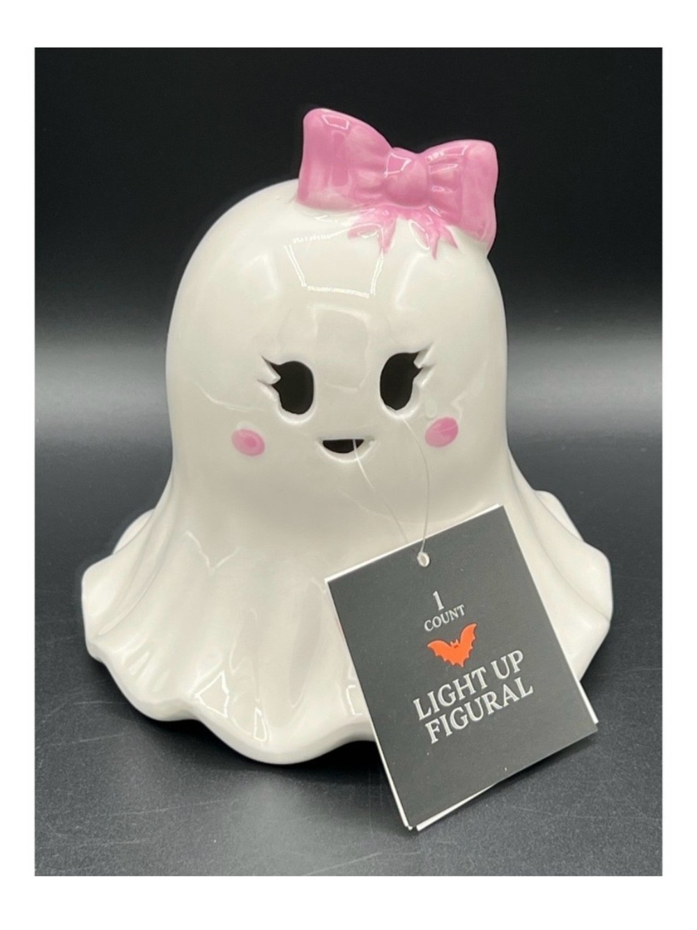 Target Bullseye Halloween
2025 ~ Ceramic LED Light Up Ghost with Pink Bow ~ NEW